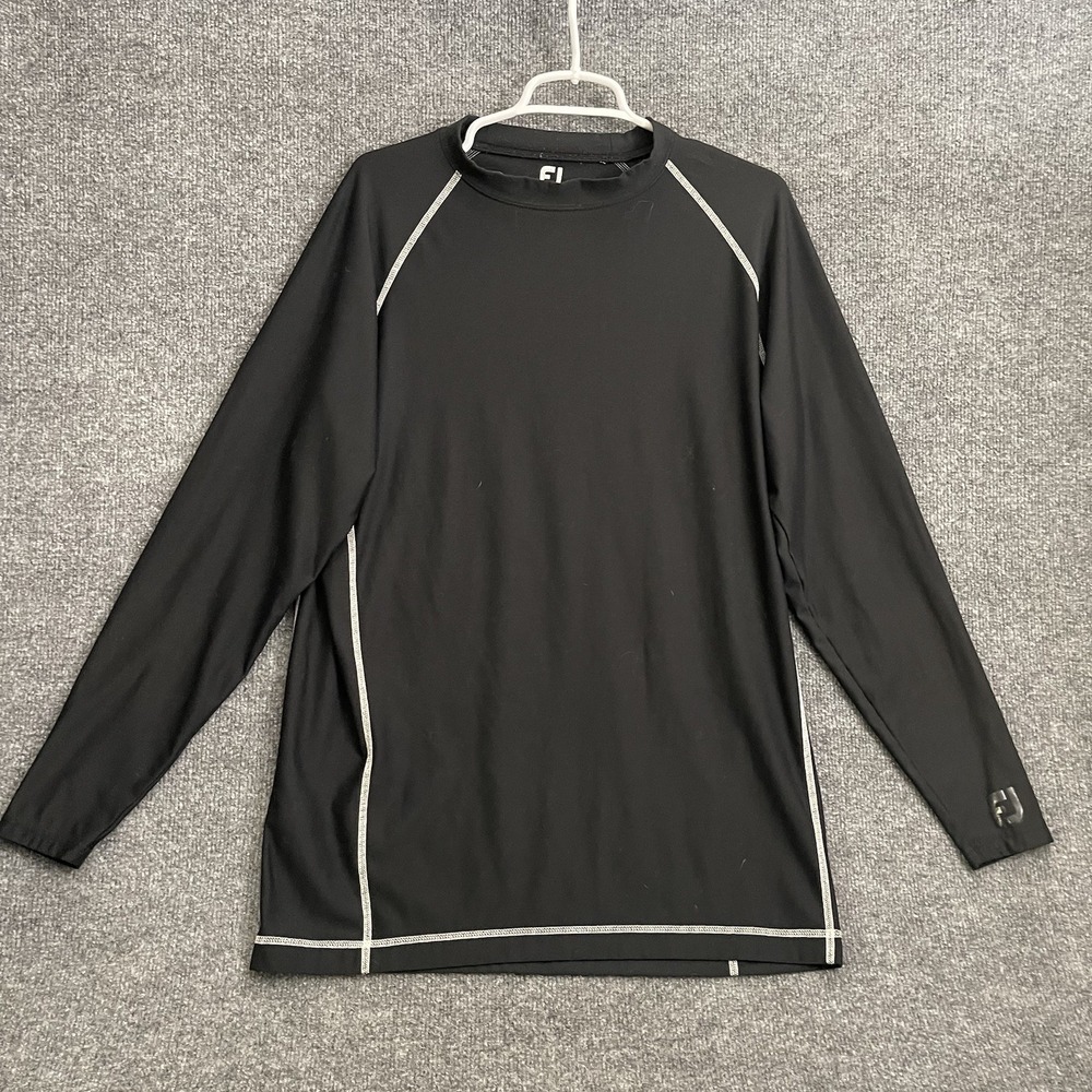 FootJoy Base Layer Shirt Men's Size XL Black Performance Athletic Golf